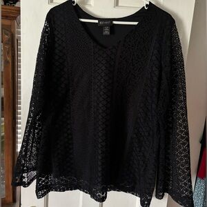 Black lace blouse